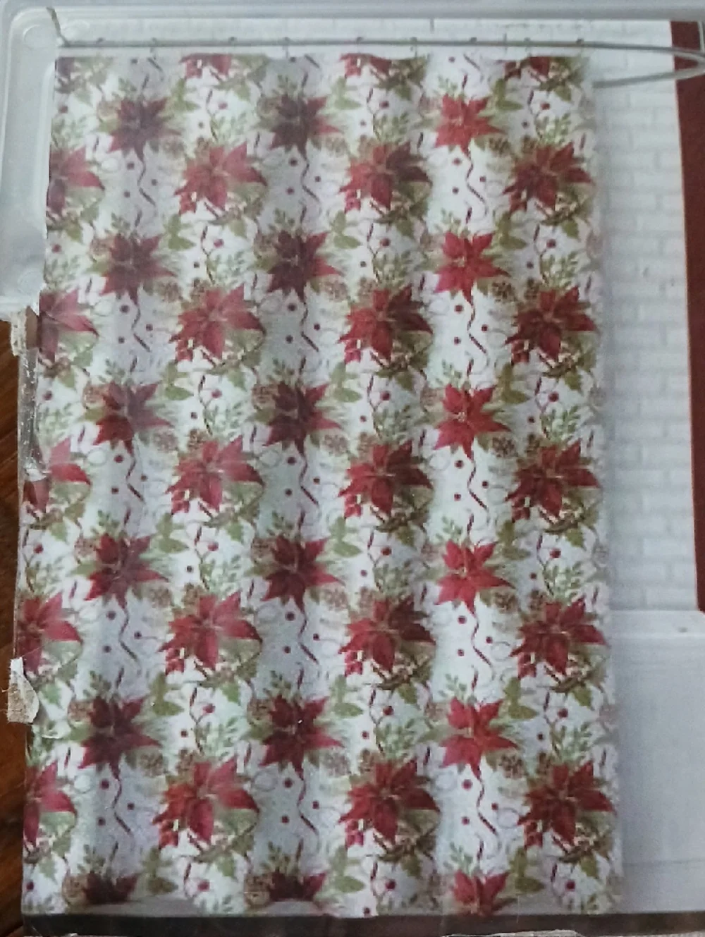 Holiday Poinsettia Shower Curtain 72